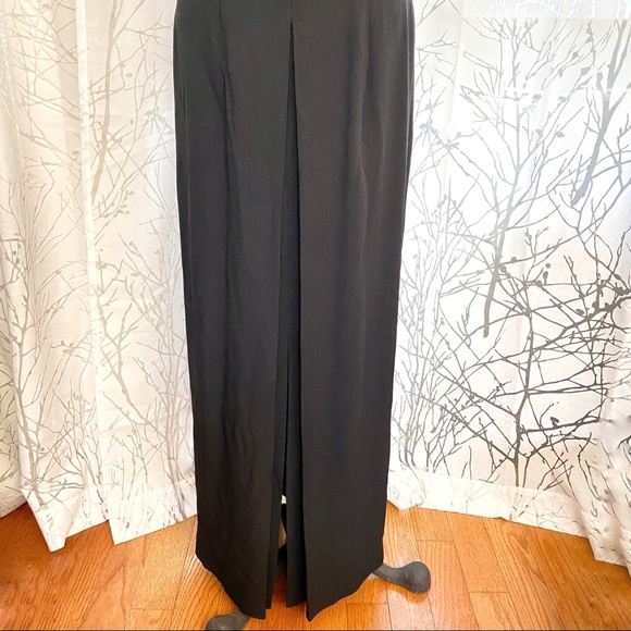 Vintage Giorgio Armani black ribbed sleeveless square neck low back maxi dress - Picture 5 of 9